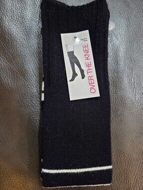 Over The Knee Black Women's Socks